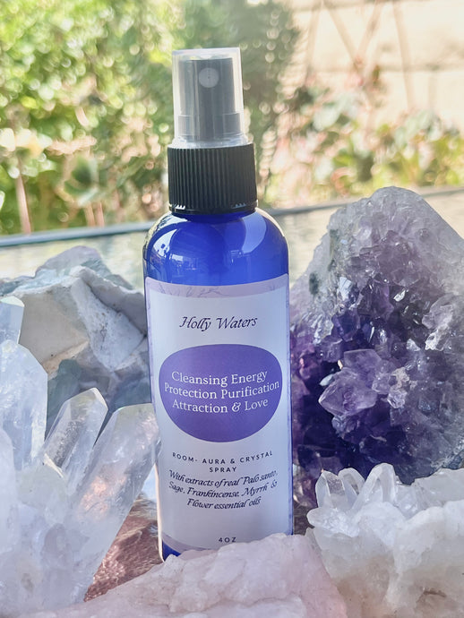 Holy Water: Room, Aura, & Crystal Spray Infused with Reiki and Crystal Energy