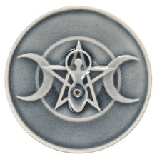 Triple Moon Goddess Ceramic Incense Burner