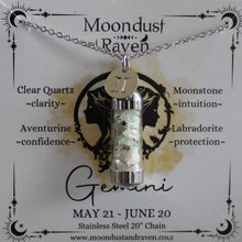 Gemini Crystal Jar Necklace