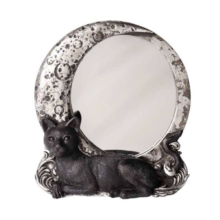Black Cat and Moon Mirror