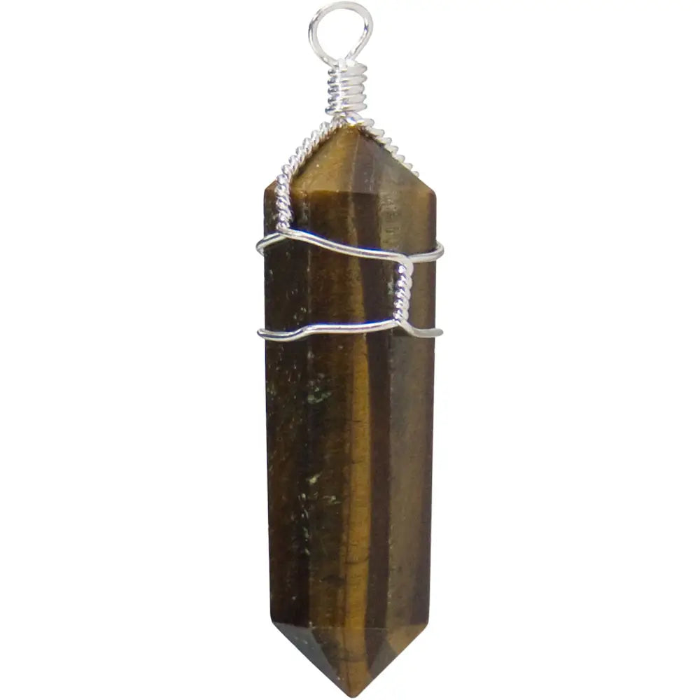 Tiger Eye Wire Wrapped Pendant