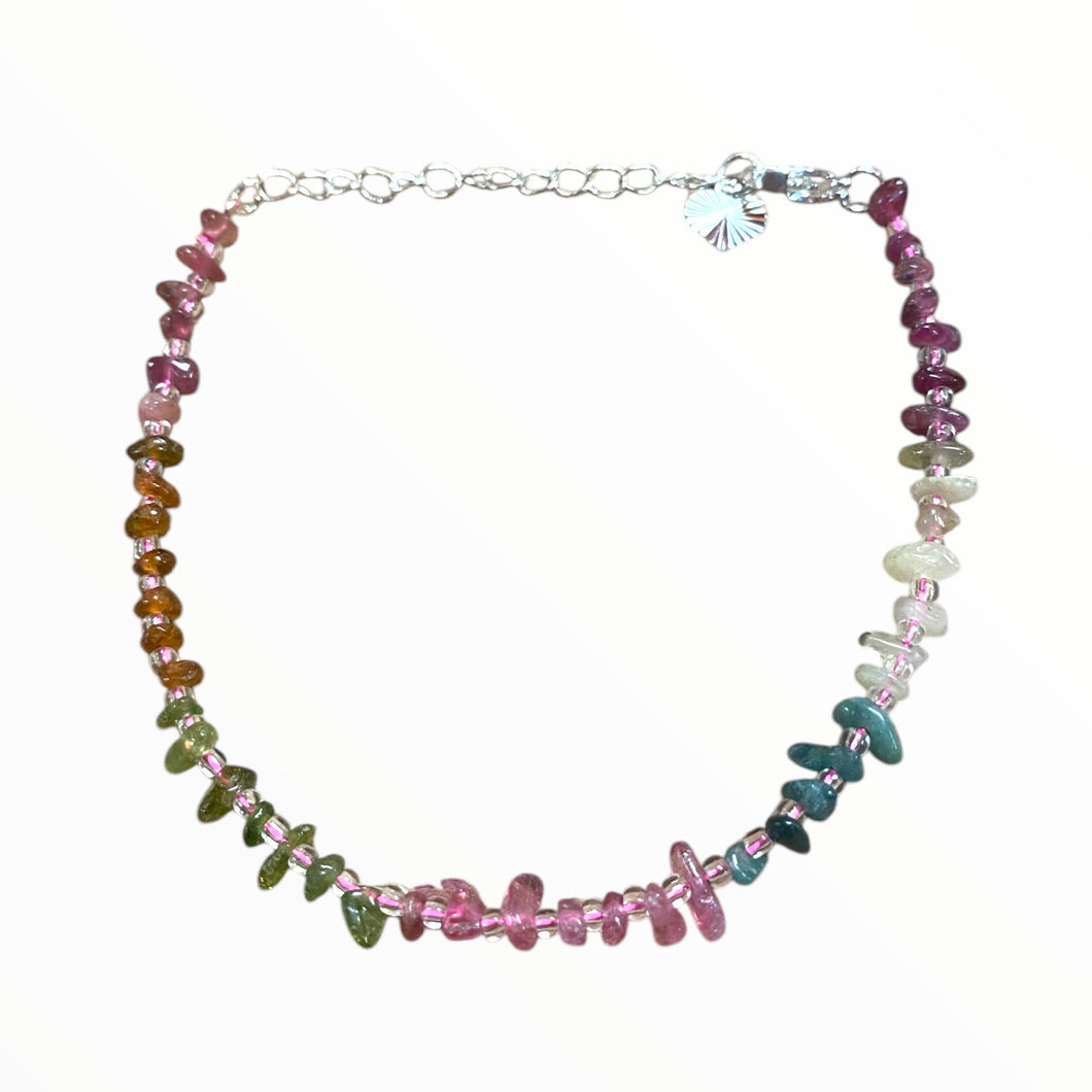 Mixed Tourmaline Adjustable Bracelet
