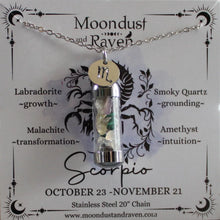 Scorpio Crystal Jar Necklace