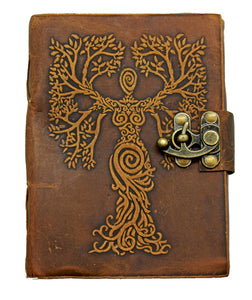 Leather Tree Goddess Journal