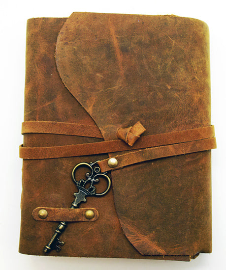 Leather Journal with Key Closure