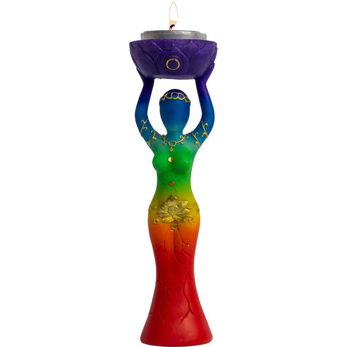 Chakra Goddess T-Light Candle Holder