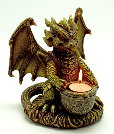 Dragon Tea Light Candle Holder and Incense Burner