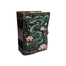 Snake with Lotus Leather Journal