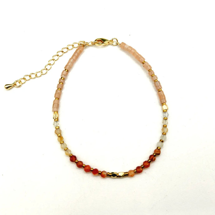 Carnelian, Citrine & Sunstone Bracelet