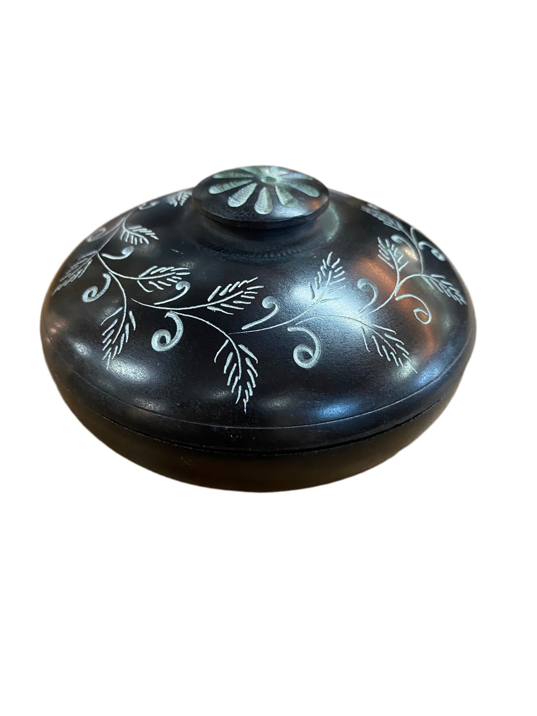 Carved Soapstone Pot Incense Burner