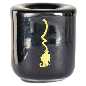 Broom Ceramic Candle Holder