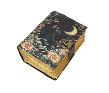 Black Cat with Crescent Moon Leather Journal