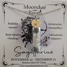 Sagittarius Crystal Jar Necklace