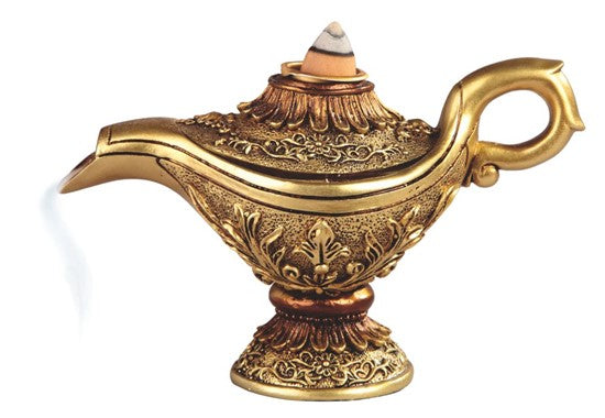 Genie Lamp Backflow Burner Gold