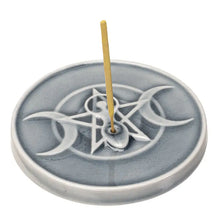 Triple Moon Goddess Ceramic Incense Burner