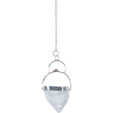 Apophyllite Pendulum with Garnet Accent Stone