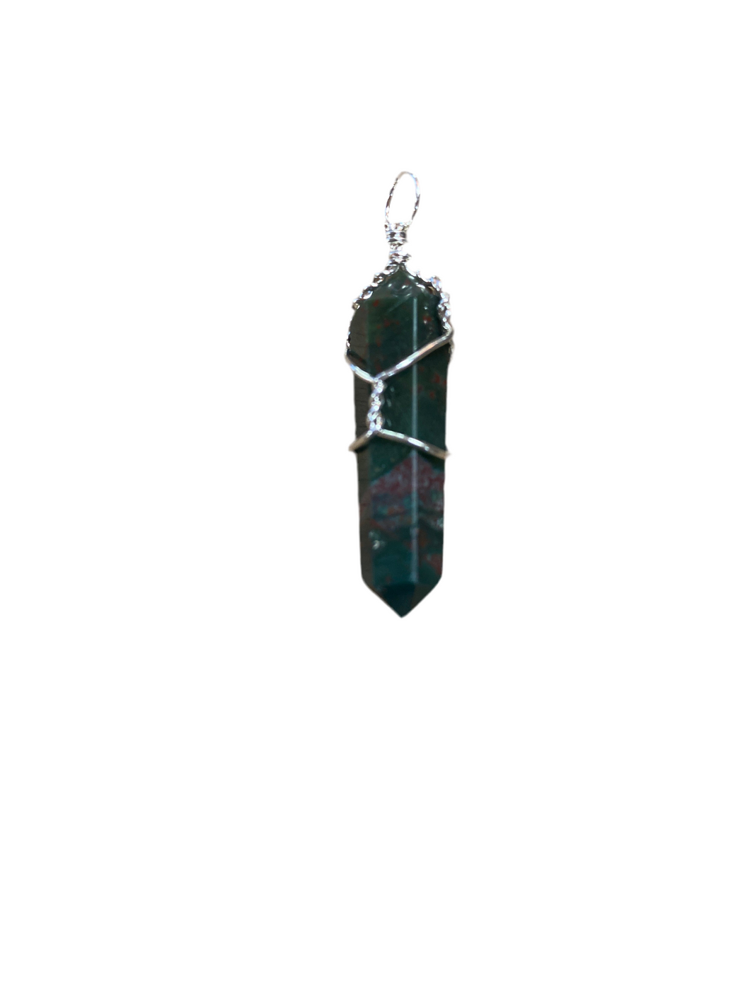 Bloodstone Wire Wrapped Pendant