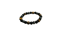 Black Obsidian, Hematite & Tiger Eye Bracelet