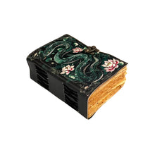 Snake with Lotus Leather Journal