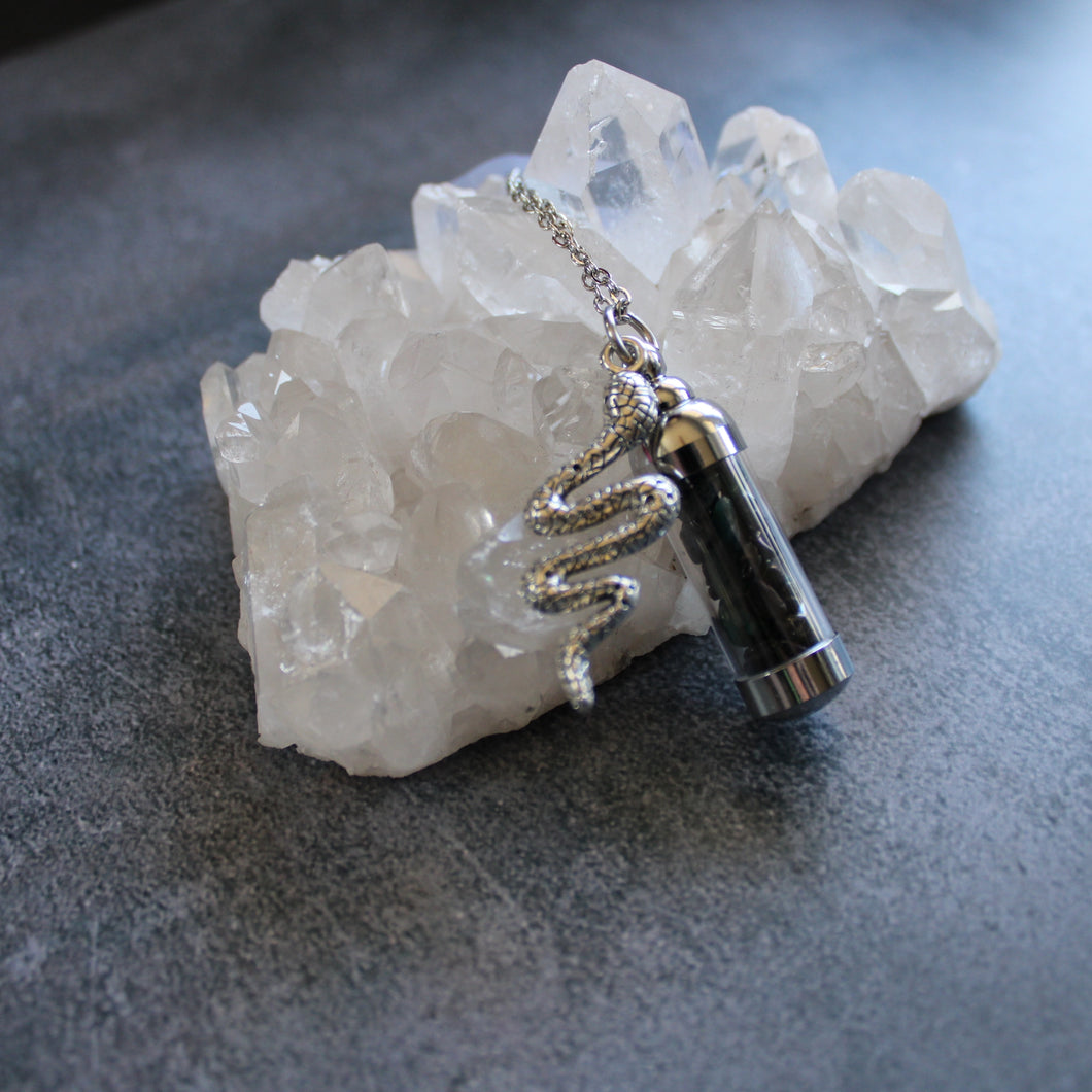 Medusa Spell Jar Amulet Necklace