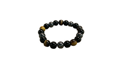 Black Obsidian, Hematite & Tiger Eye Bracelet