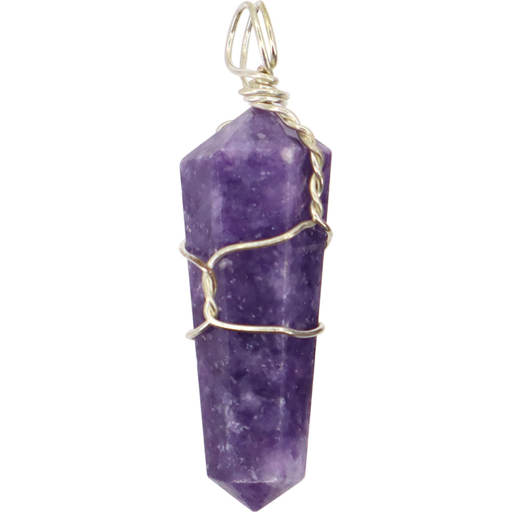 Lepidolite Wire Wrapped Pendant