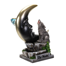 Wolf Howling with the Moon Backflow Burner