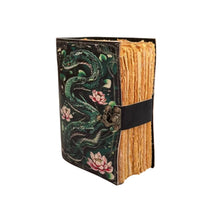 Snake with Lotus Leather Journal