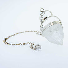 Apophyllite Pendulum with Garnet Accent Stone