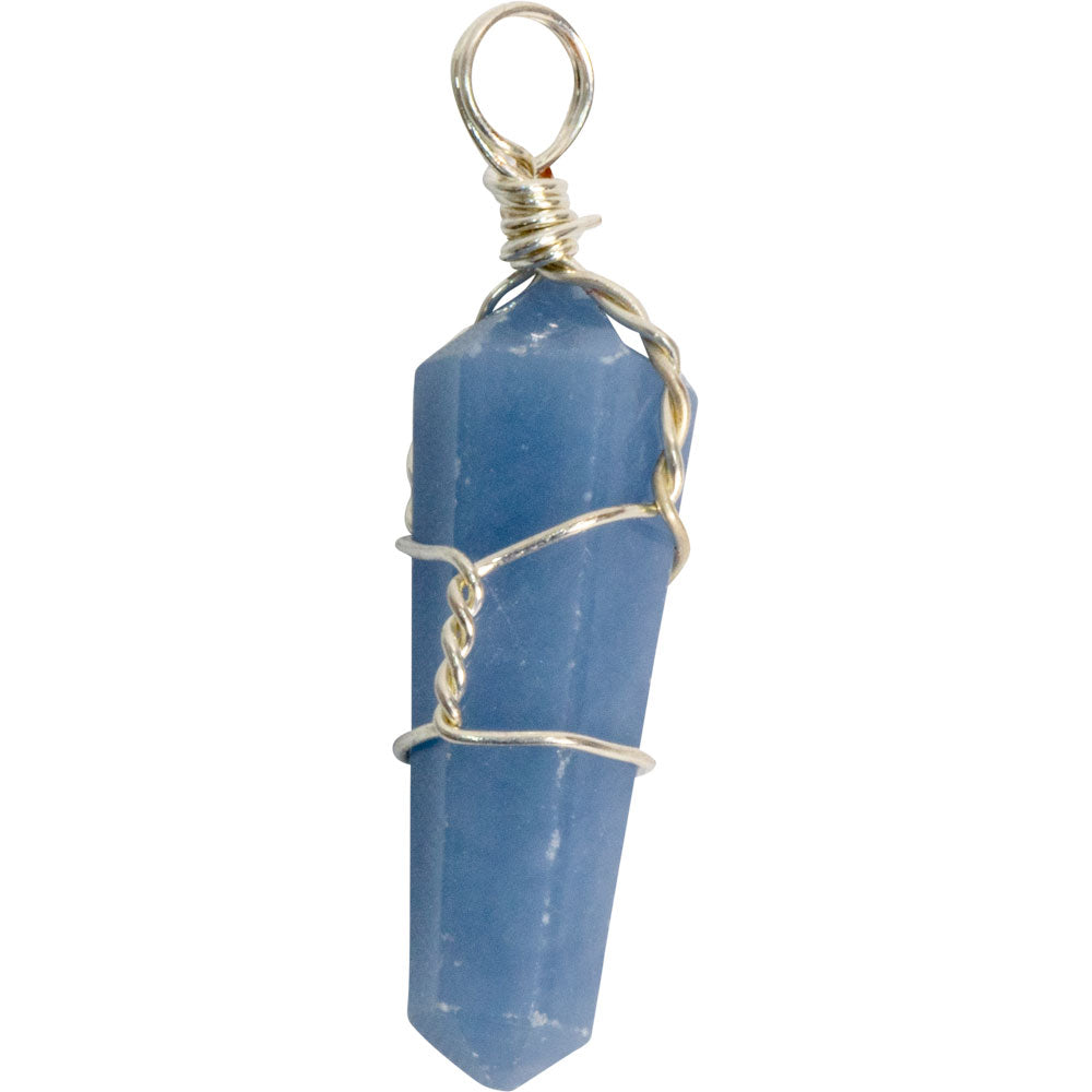 Angelite Wire Wrapped Pendant