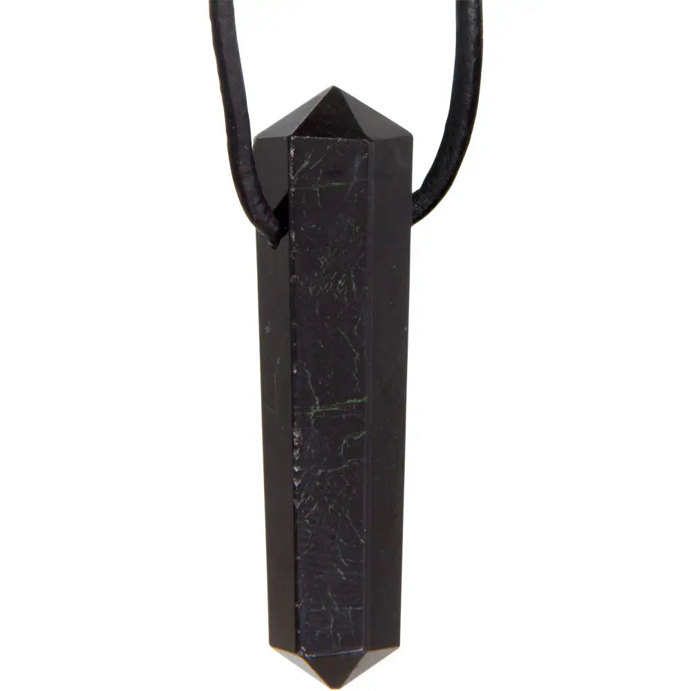 Double Terminated Black Tourmaline Point Necklace