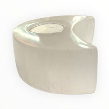 Selenite Moon Candle Holder