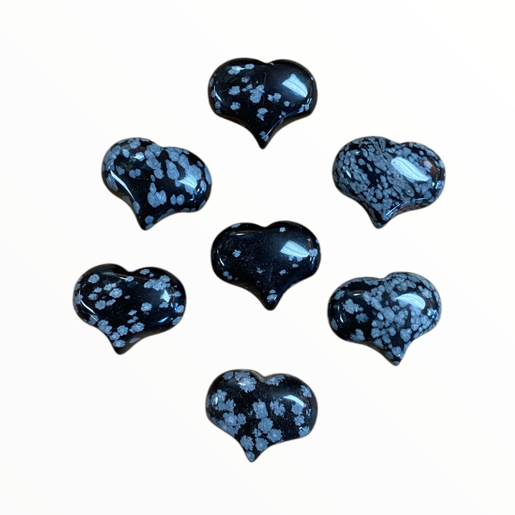 Snowflake Obsidian Heart