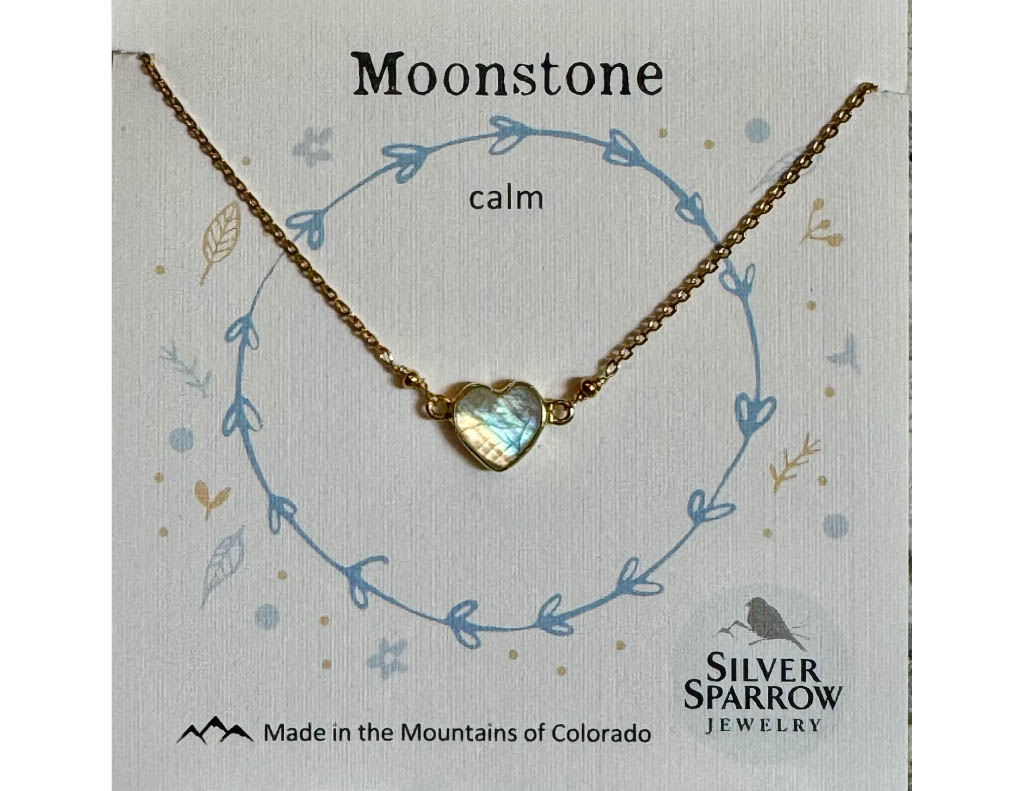 Moonstone-Calm Gemstone Heart Necklace