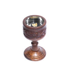 Wood Pedestal Resin Burner