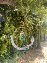 Crystal Suncatcher with Accent Moon and Chip Crystals