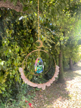 Crystal Suncatcher with Accent Moon and Chip Crystals