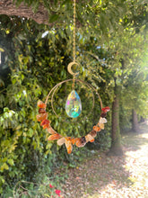 Crystal Suncatcher with Accent Moon and Chip Crystals