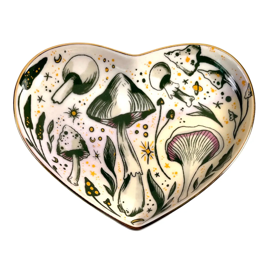 Ceramic Heart Mushroom Tray