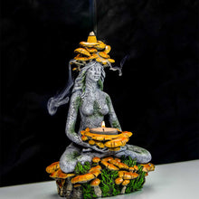 Forest Mushroom Goddess Backflow Incense & T-Light Holder