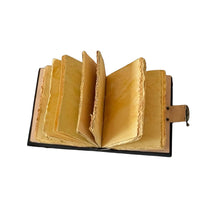Black Cat with Crescent Moon Leather Journal