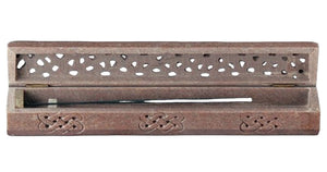 Celtic Knot Soapstone Incense Burner Box