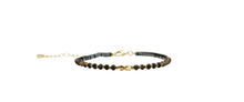 Black Obsidian, Tiger Eye and Hematite Bracelet