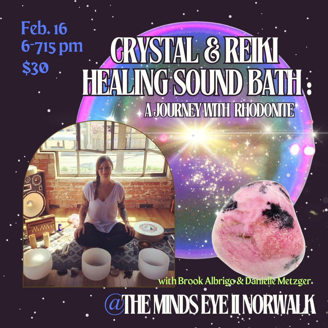 Crystal & Reiki Healing Sound Bath: A Journey with Rhodonite