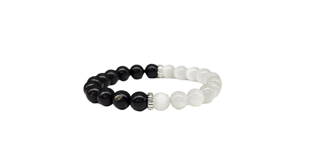 Shungite and Selenite Bracelet