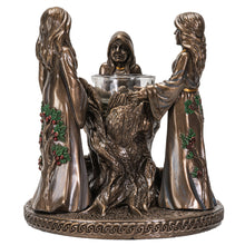 Mother Maiden Crone Bronze Candle Holder