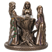 Mother Maiden Crone Bronze Candle Holder