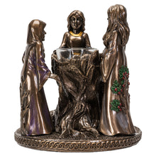 Mother Maiden Crone Bronze Candle Holder