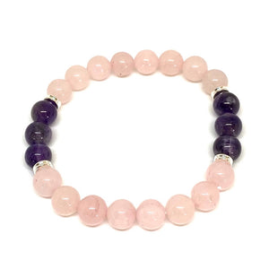 Rose Quartz and Amethyst Bracelet