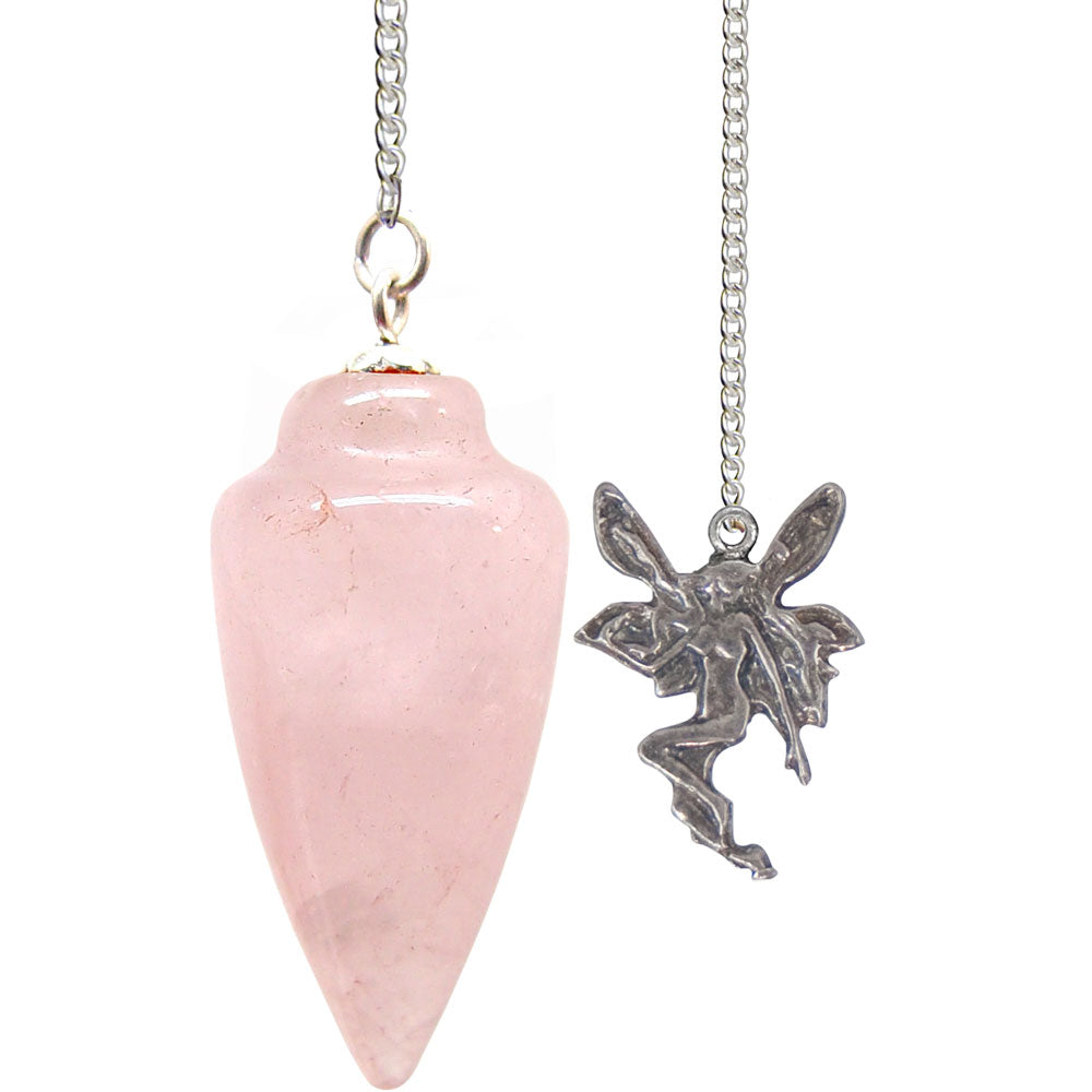 Rose Quartz Pendulum with Fairy